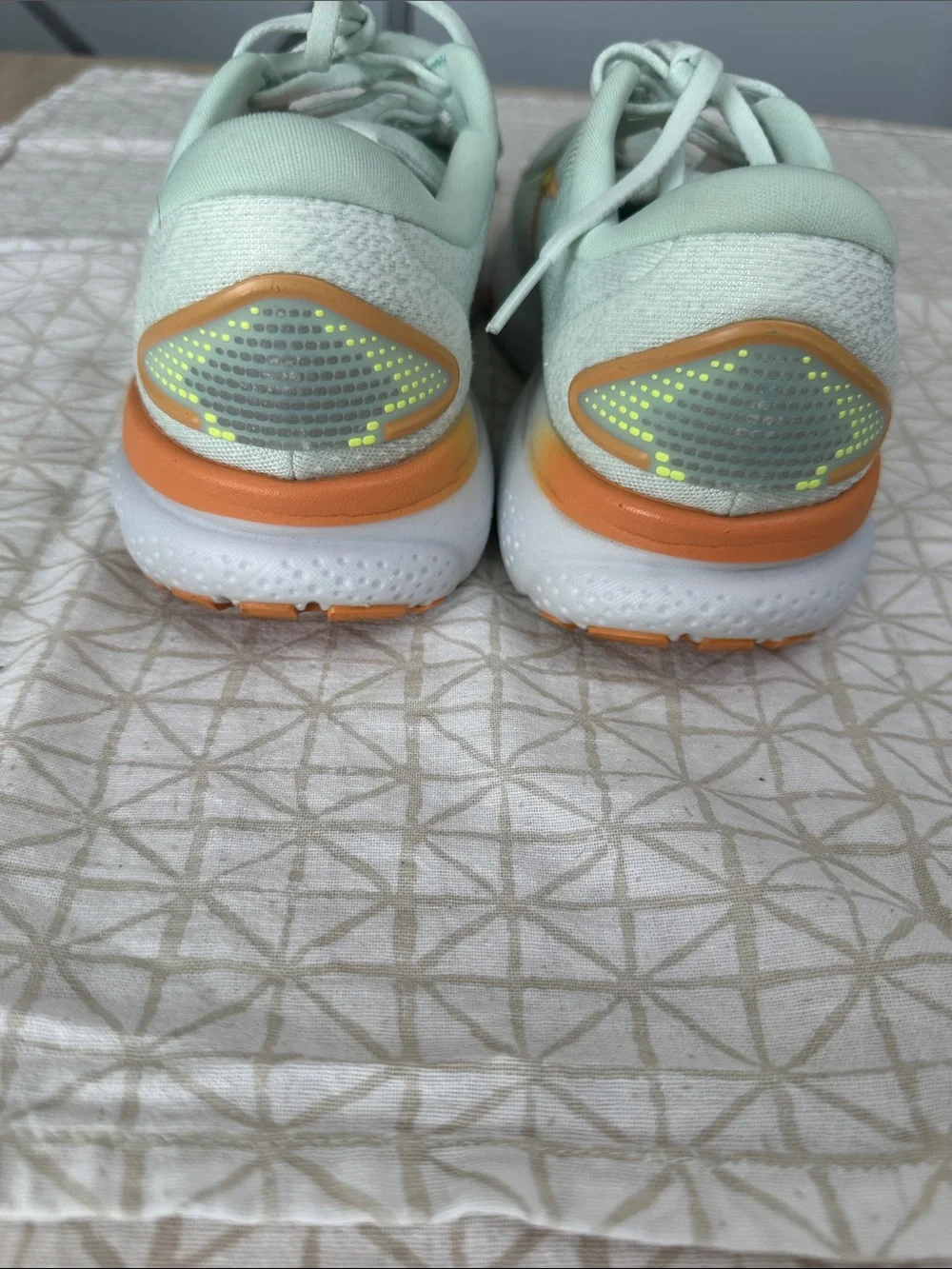 Brooks Ghost 16 Women’s Mint Green and Orange Running Shoes